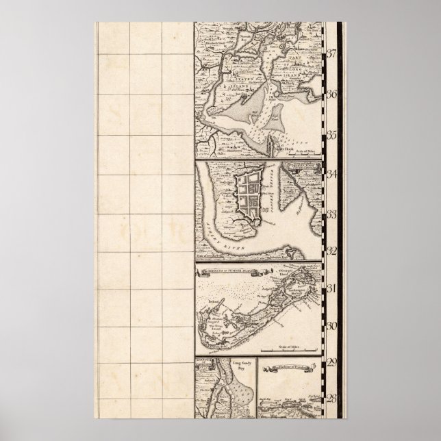 Póster Mapa del Imperio Británico en Estados Unidos Hoja  (Frente)