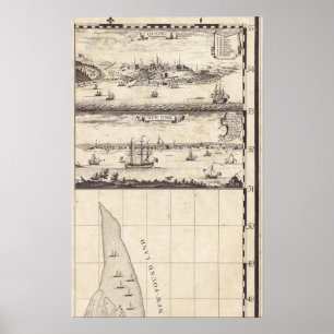 Póster Mapa del Imperio Británico en Estados Unidos Hoja