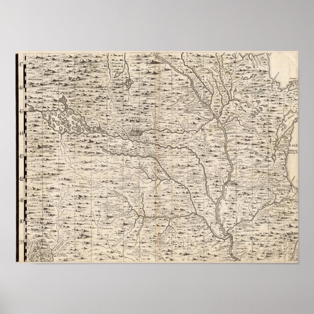 Póster Mapa del Imperio Británico en Estados Unidos Hoja  (Frente)