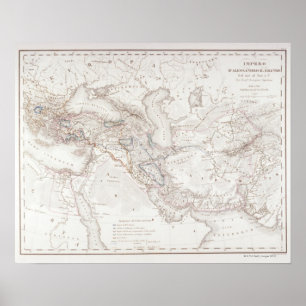 Póster Mapa del Imperio de Alejandro Magno