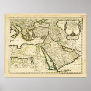 Póster Mapa del Imperio Otomano (1654)