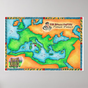 Póster Mapa del Imperio Romano