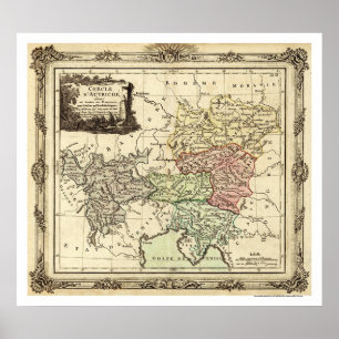 Póster Mapa del Imperio Romano Santo 1792