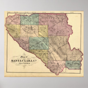 Póster Mapa del índice de Santa Clara Co