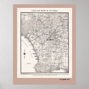 Póster Mapa del LA a partir de 1925