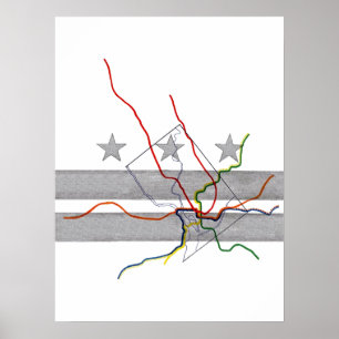 Póster Mapa del Metro de DC