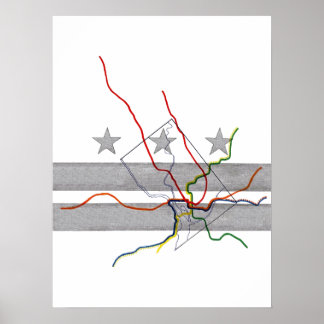 Póster Mapa del Metro de DC