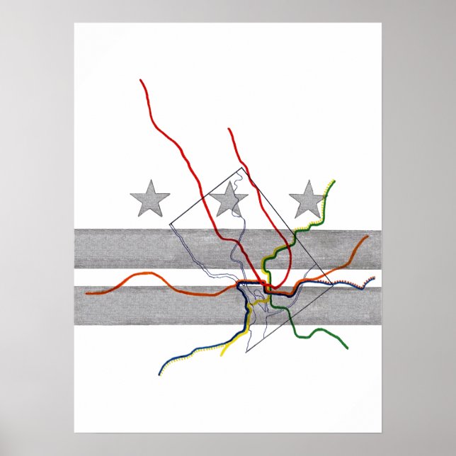 Póster Mapa del Metro de DC (Frente)