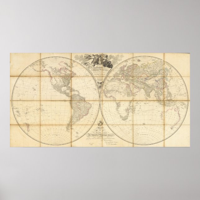 Póster Mapa del mundo (Frente)