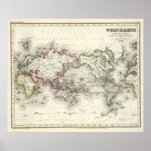Póster Mapa del mundo