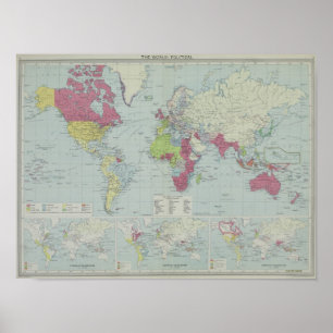 Póster Mapa del mundo 2