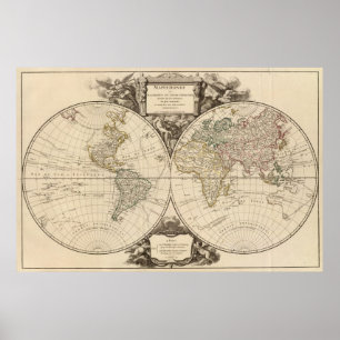 Póster Mapa del mundo 8