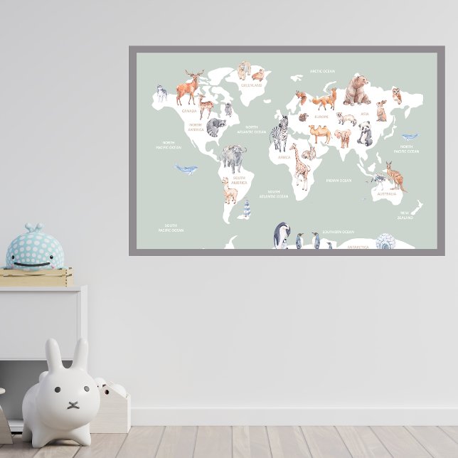 Póster Mapa del mundo animal (Subido por el creador)