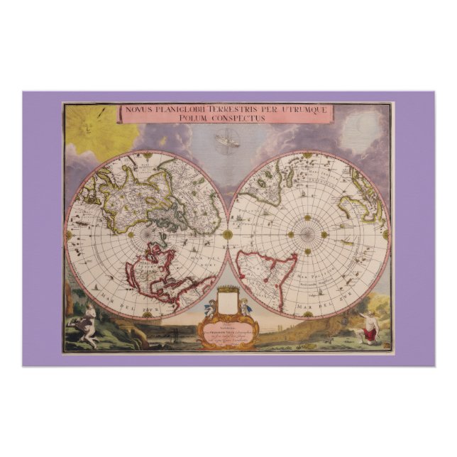 Póster Mapa del Mundo Antiguo (Anverso)