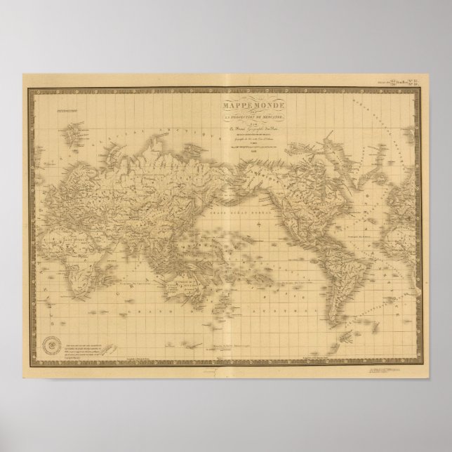 Póster Mapa del Mundo Antiguo (Frente)