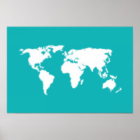 mapa del mundo azul