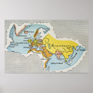 Póster MAPA DEL MUNDO, c1300.