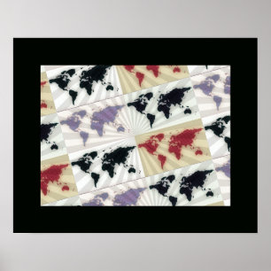 Póster mapa del mundo de las artes visuales