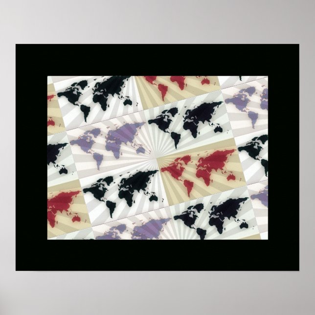 Póster mapa del mundo de las artes visuales (Frente)