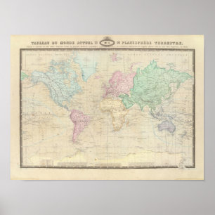 Póster Mapa del mundo histórico 2