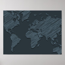 Mapa del mundo Minimalista y gris monocromo