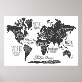 Póster Mapa del mundo original