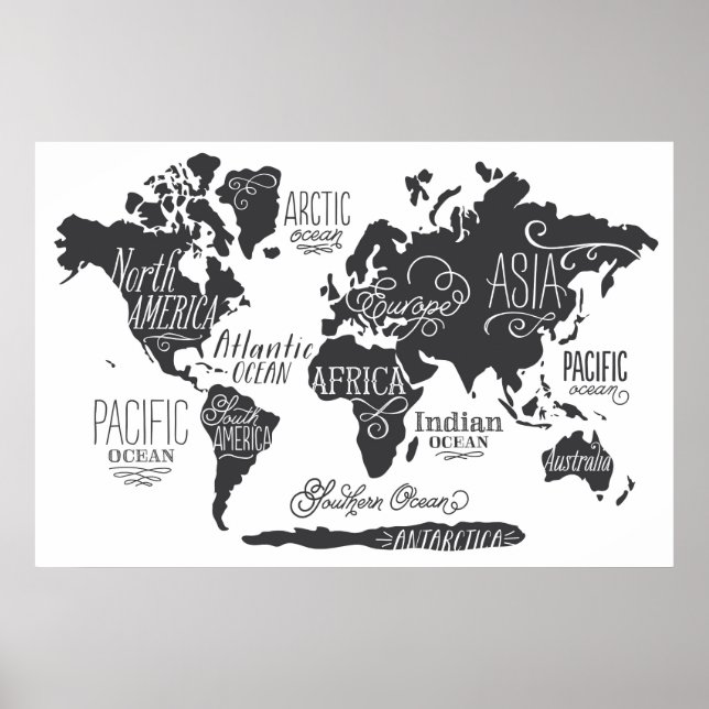 Póster Mapa del mundo original (Frente)