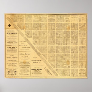 Póster Mapa del negocio de San Francisco