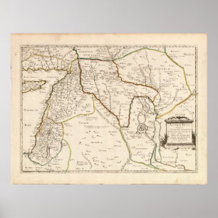 Póster Mapa del Oriente Medio (1651)