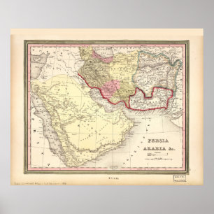 Póster Mapa del Oriente Medio (1846)
