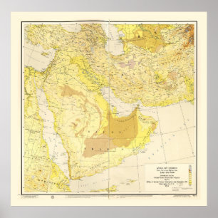 Póster Mapa del Oriente Medio (1955)