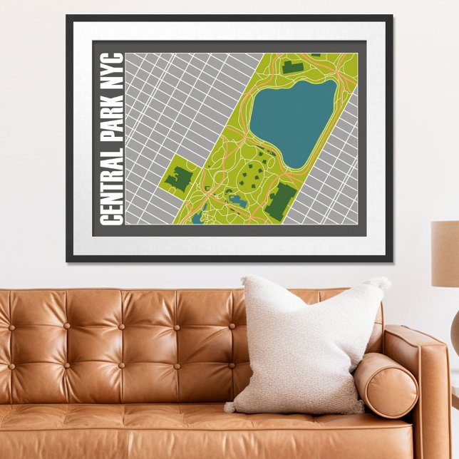Póster Mapa del Parque Central Moderno Nueva York (Subido por el creador)