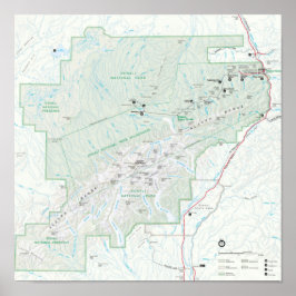Póster Mapa del parque nacional de Denali