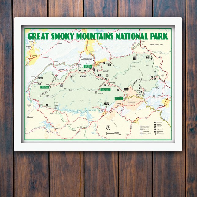 Póster Mapa del Parque Nacional de las Grandes Montañas A (Subido por el creador)