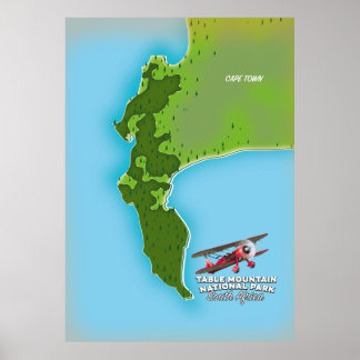 Póster Mapa del Parque Nacional de las Montañas de la Mes