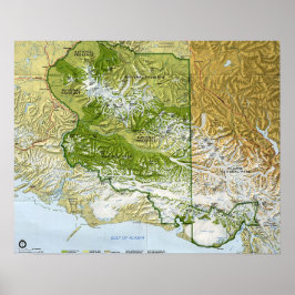 Póster Mapa del Parque Nacional Wrangell St. Elias