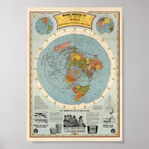 Póster Mapa del patrón de vuelo