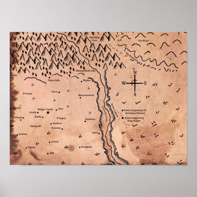 Póster Mapa del Poster Acktar (Frente)