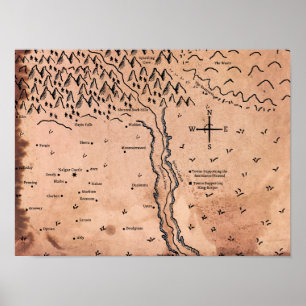 Póster Mapa del poster de Acktar