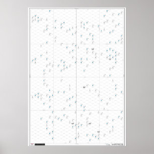 Póster Mapa del poster del sector de la tranquilidad para