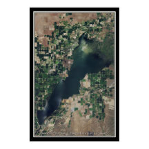 Mapa del Poster satelital American Falls Lake Idah