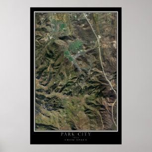 Póster Mapa del Poster satelital de Park City Utah