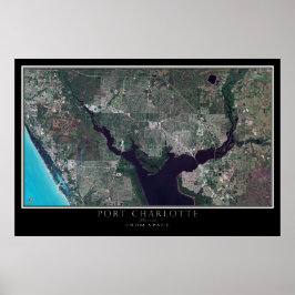 Póster Mapa del Poster satelital Port Charlotte Florida