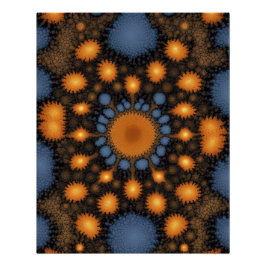 Póster Mapa del pueblo forestal en Fractal