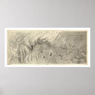 Póster Mapa del río Colorado 1858