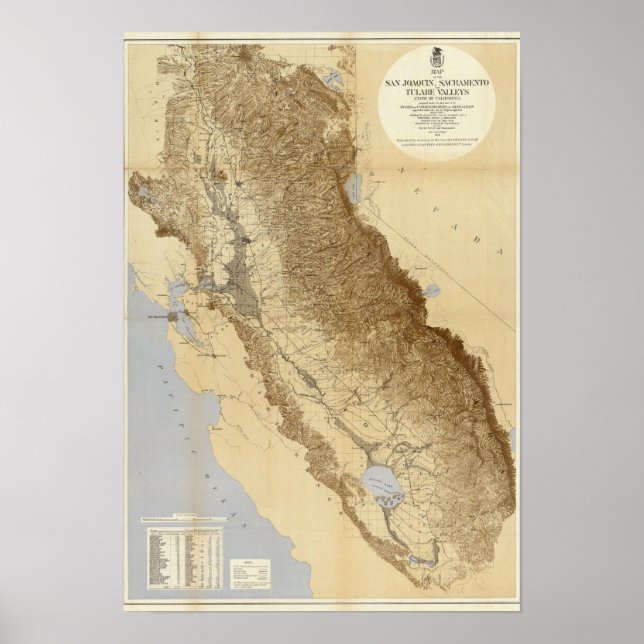 Póster Mapa del San Joaquin (Frente)