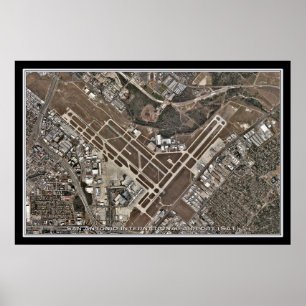 Póster Mapa del Satélite del Aeropuerto Internacional de