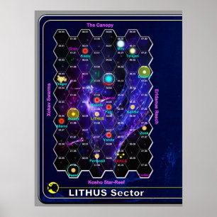 Póster Mapa del sector de los lirios