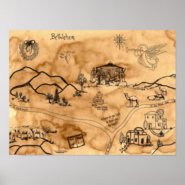 Póster Mapa del tesoro de navidades (Frente)