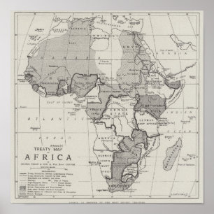 Póster Mapa del Tratado de África